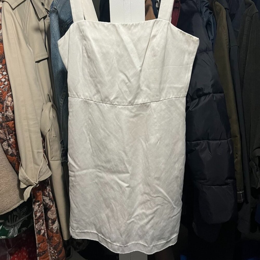Aritzia Wilfred White Linen Mini Dress, S